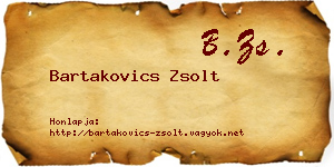 Bartakovics Zsolt névjegykártya